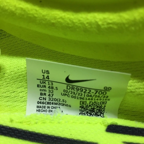 NWOB Nike Zoomx Dragonfly Track Spike Shoes Volt Mint Mesh Lightweight Men - Picture 14 of 15